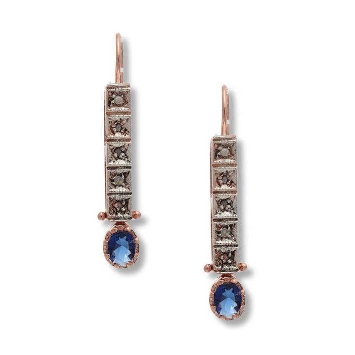 Reproduction of antique earrings in 925 silver and 9 Kt gold for wholesale by Gold Antique