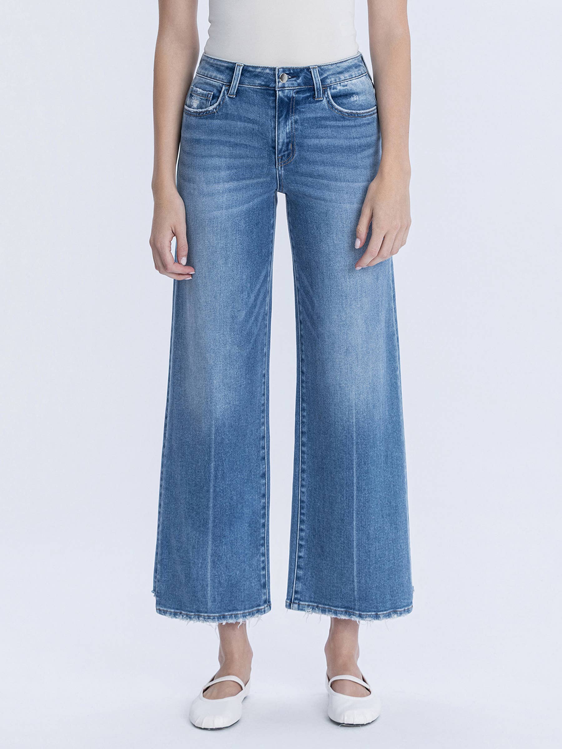 VARG N KRAN HÖG MIDJA SIDOPANEL STEG FÅLL VID ANKELJEANS F6005 för wholesale på Faire0