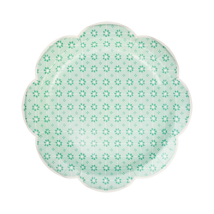 SCT1141 - 11" Green Wicker Plate for wholesale by My Mind’s Eye