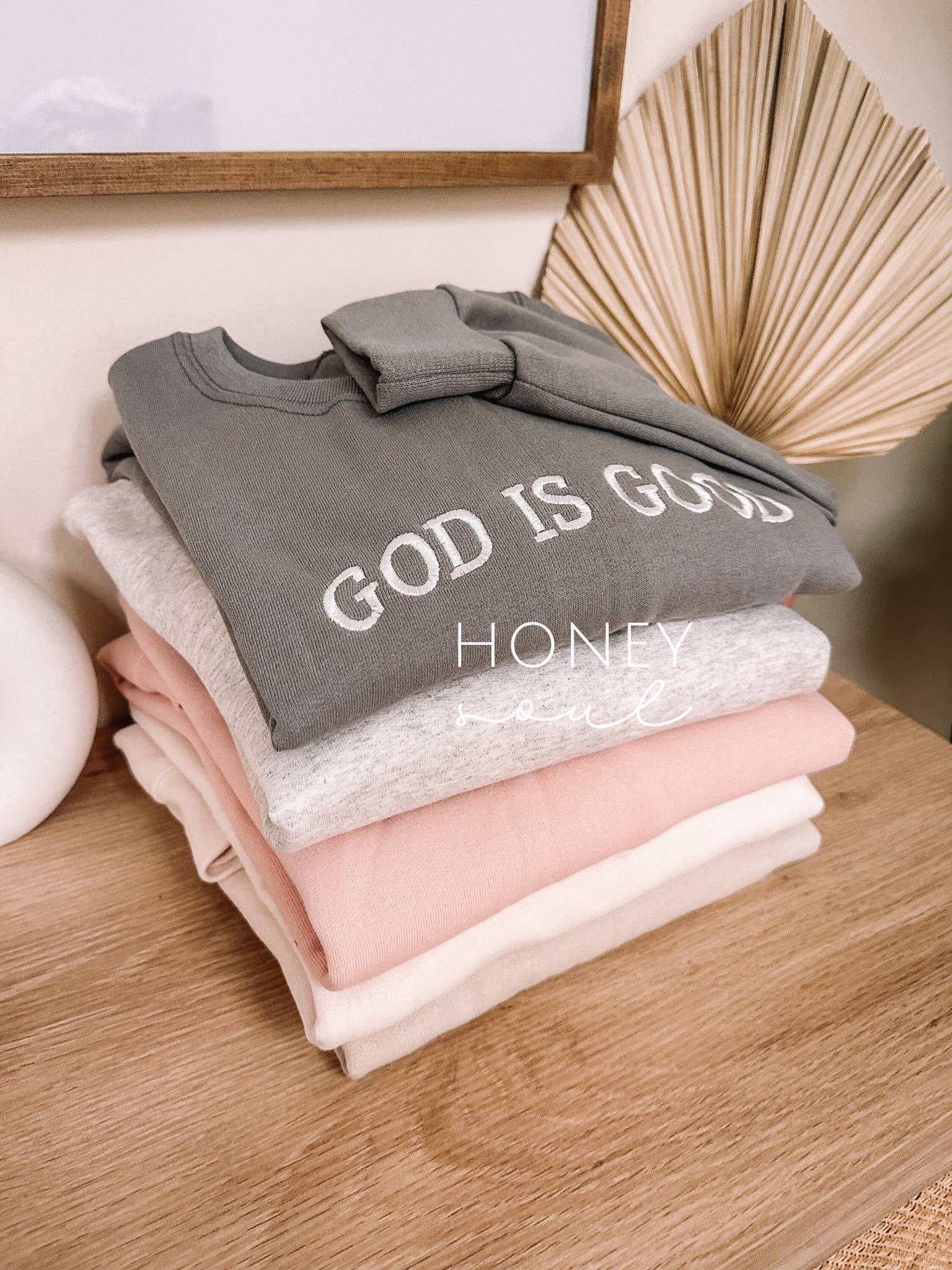Honey Soul LLC - Wholesale Sweatshirt - Women's - Embroidered GOD IS GOOD Sweatshirt2