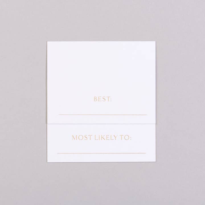 Dear Annabelle – wholesale Place card / place holder – Superlatives Place Cards