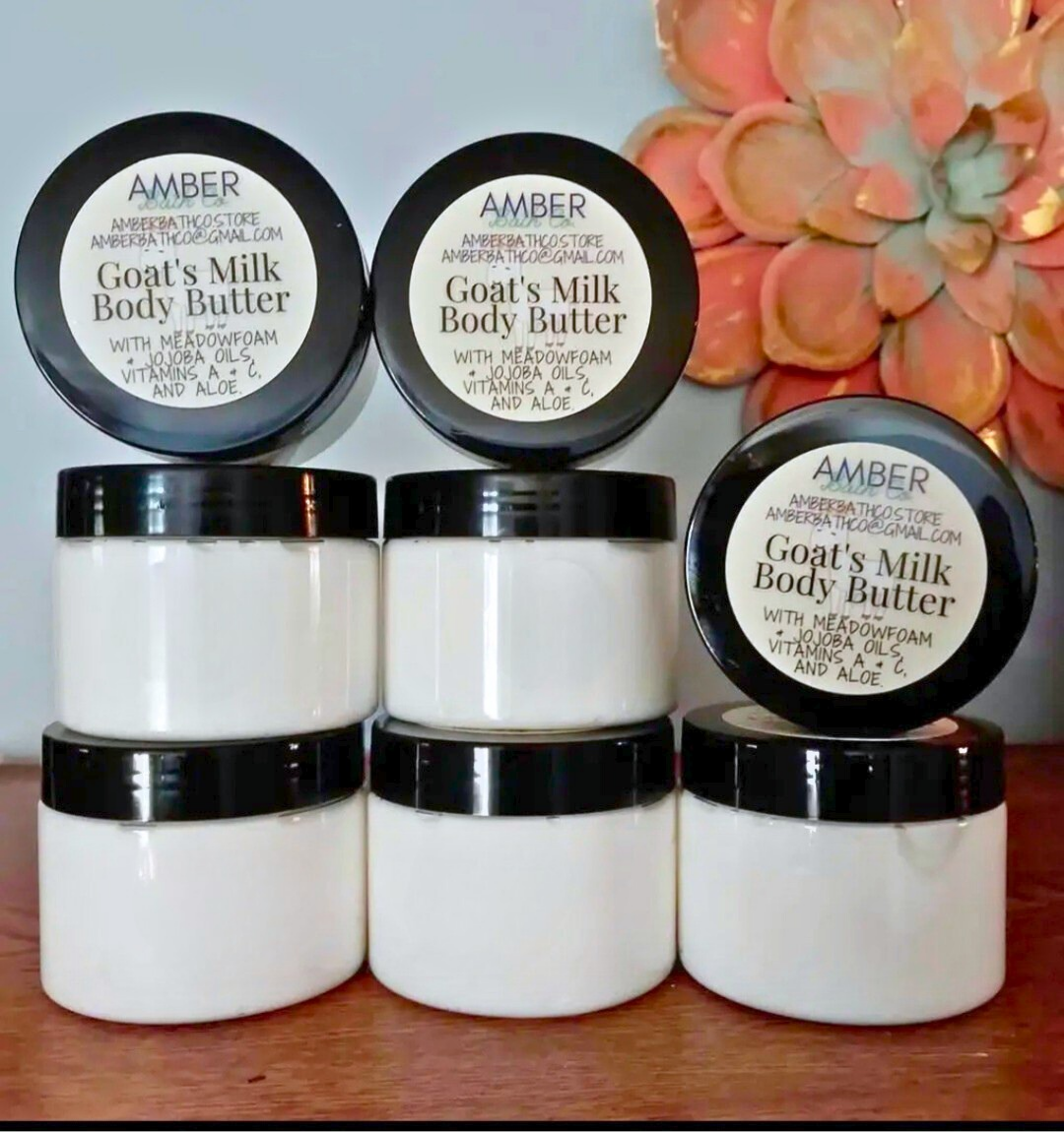 Amber Bath Co - Vente Baume/beurre pour le corps - Beurre Corporel au Lait de Chèvre | 60 Options de Parfum6
