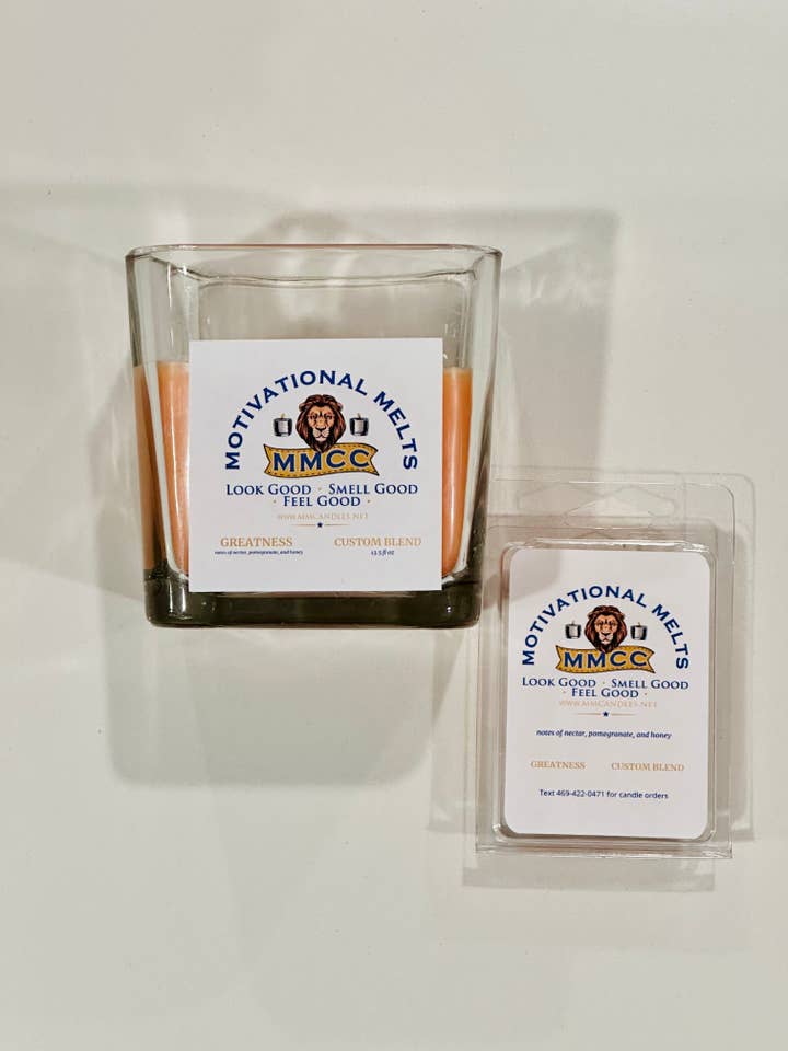 GREATNESS MELTS for wholesale by Motivational Melts Candle Company