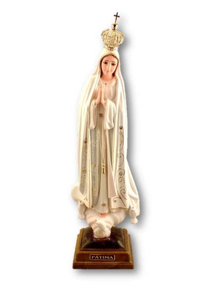 Statue Our Lady of Fatima cm. 44 polystyrene - glass eyes for wholesale by Costa Articoli Religiosi