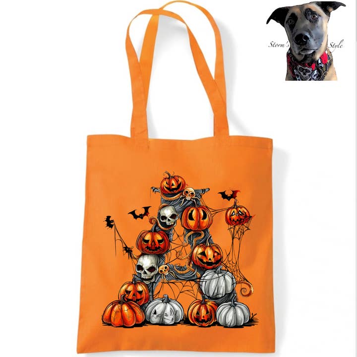 Sac en coton monogrammé Halloween pour la vente par Storms Style