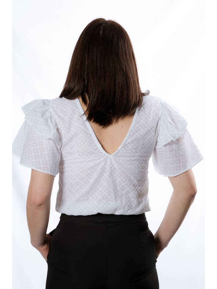 CBYOU - Wholesale Blouse - Dames - Damestop in Engels borduurwerk4