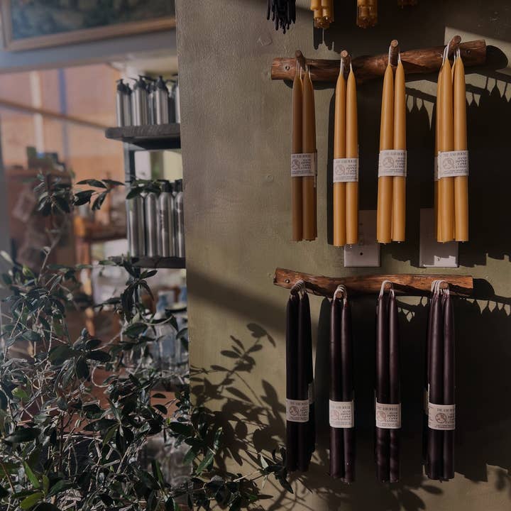 The Ash House Soap Studio - Wholesale Tapered Candle/Candlestick - Beeswax Taper Candles 12" Standard