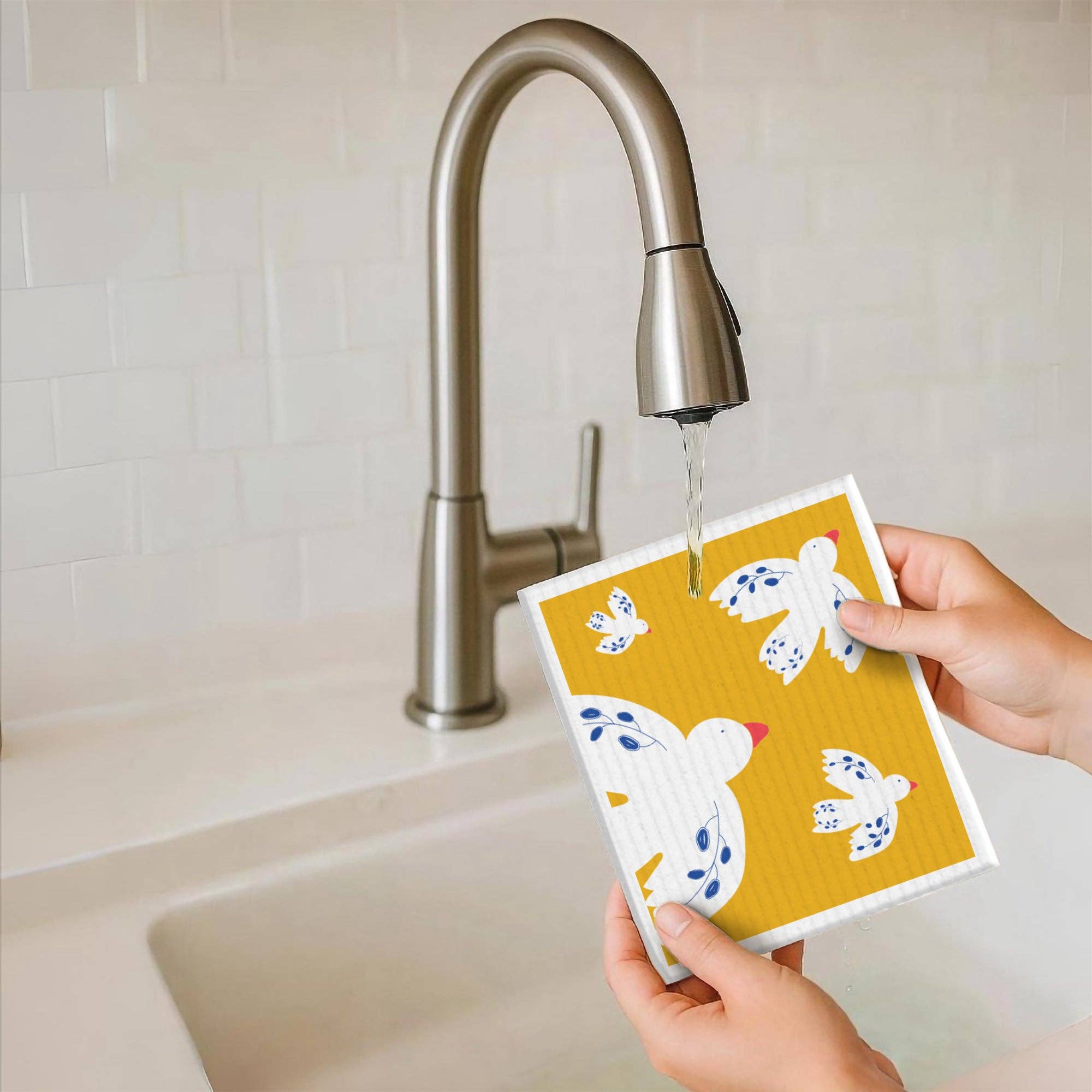 Naturbedacht - Wholesale Dishcloth - Sponge cloth - Birds - No. 14