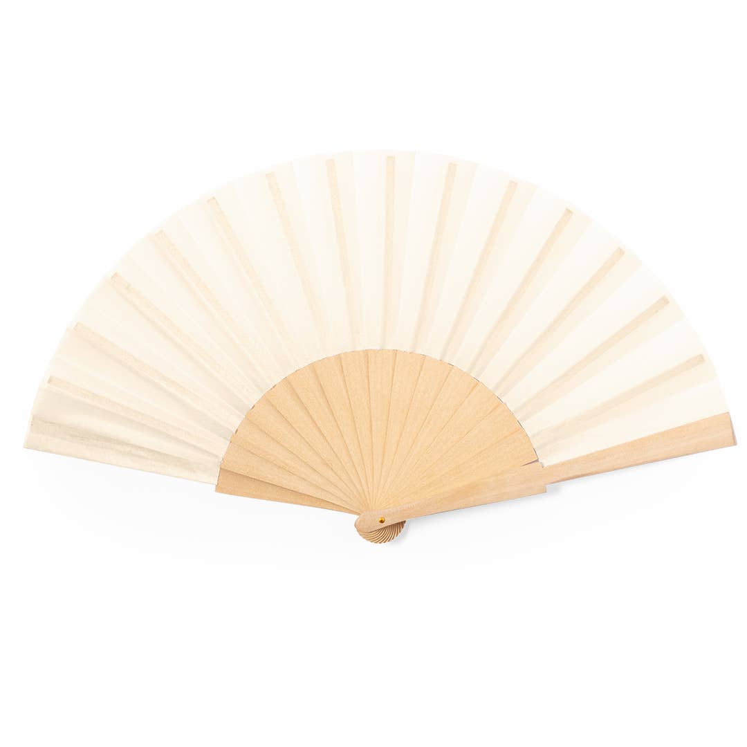 Fustik - Wholesale Handheld Folding Fan - Wooden Fan with Cotton Fabric1