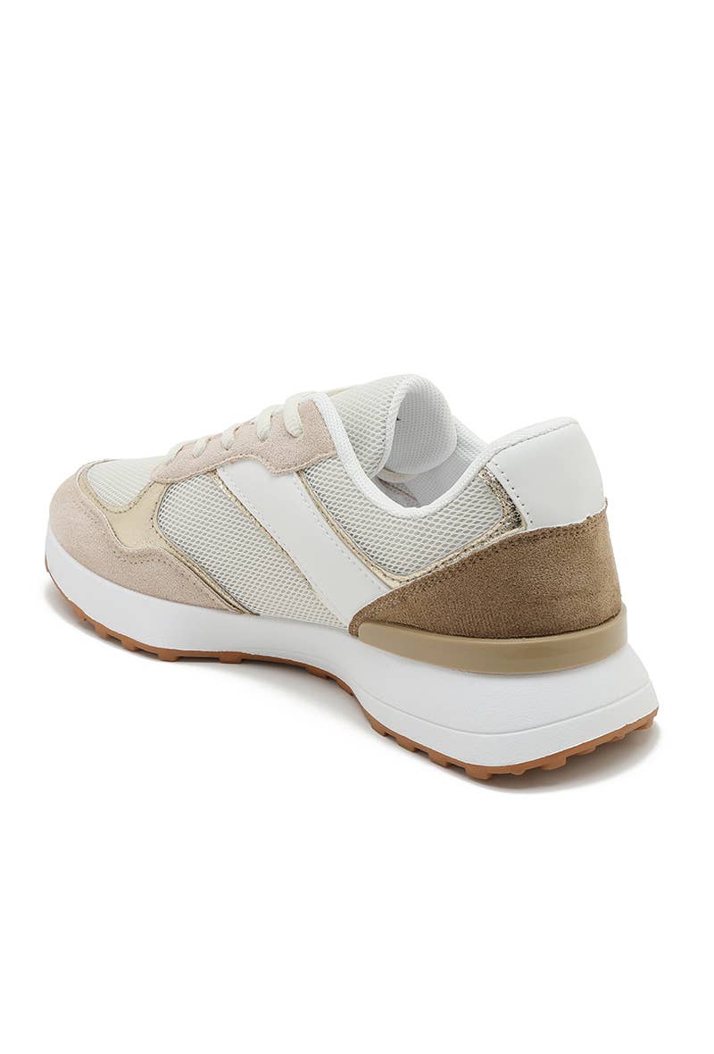 Joia Paris - Vendita all'ingrosso Sneakers di tendenza - Donna - Sneakers estive da donna con lacci e inserti in suede N-212110