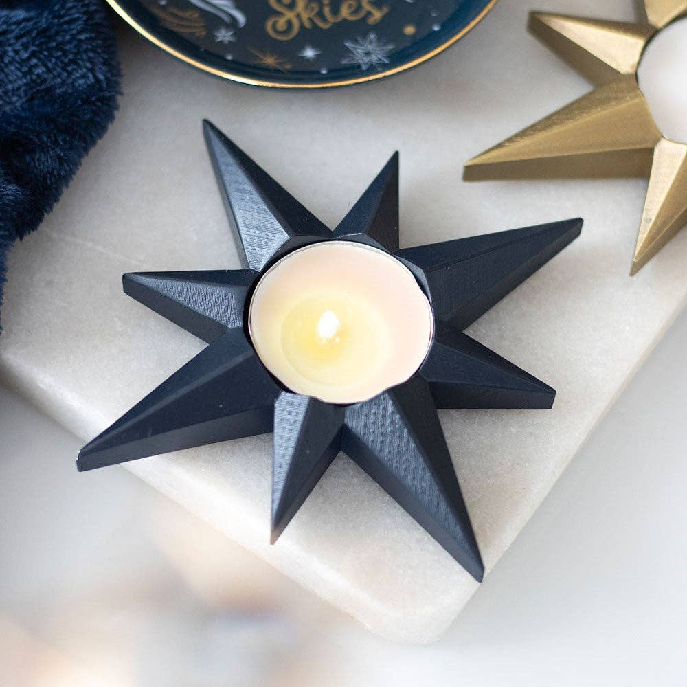 Something Different Wholesale - Wholesale Candle Holder - Navy Star Tealight Candle Holder0