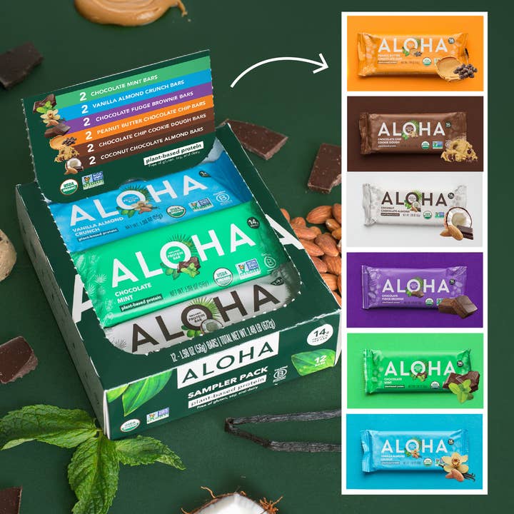 Aloha - Wholesale Snack Bar - Protein Bar Sample Pack1