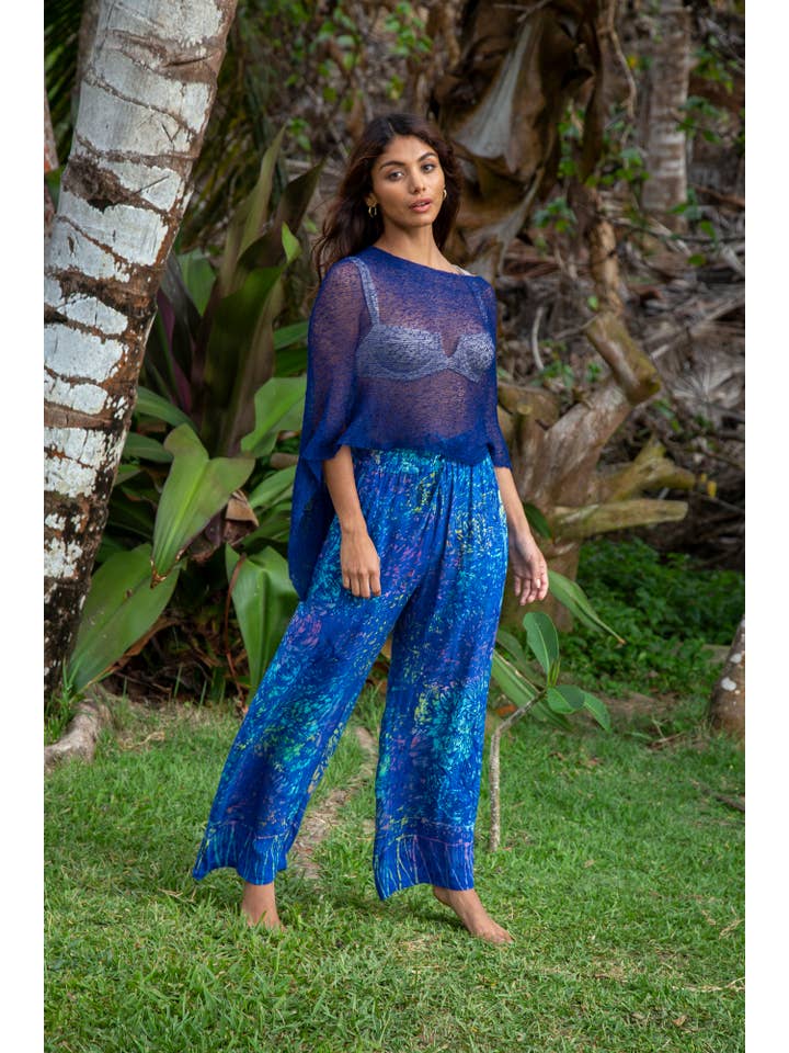 Bali Prema – Großhandel Strandkleid – Damen – Durchsichtiger Sommer-Poncho-Schal aus Achselzug-Strick — Boho-Strandtuch