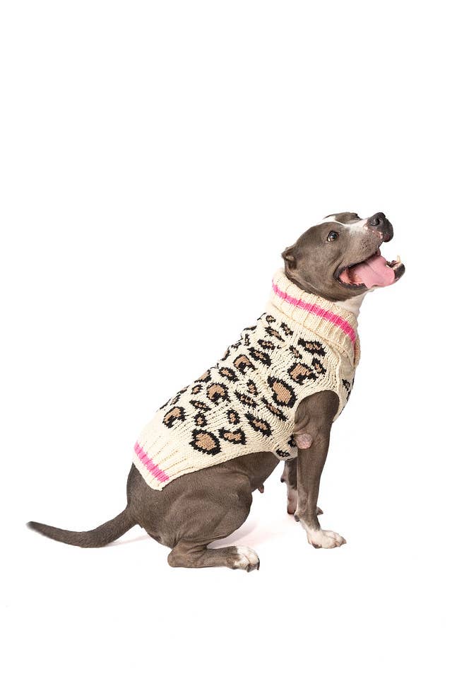 CHILLY DOG LLC - Wholesale Pet Sweater - Dog - Leopard Dog Sweater1