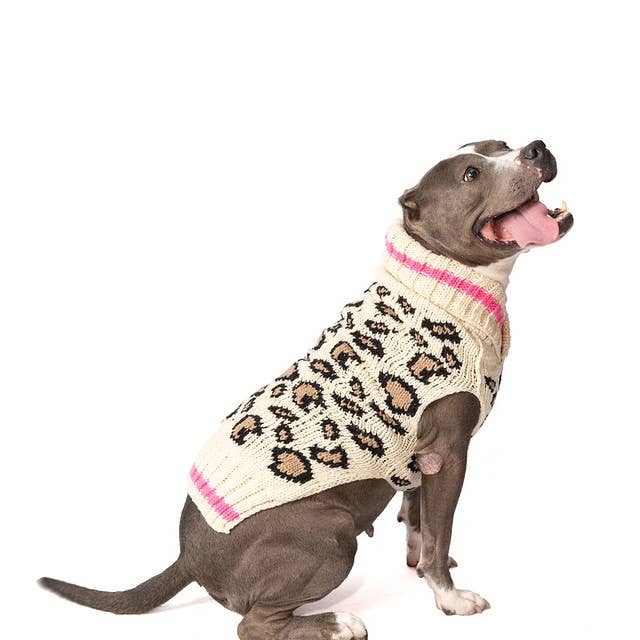 CHILLY DOG LLC - Wholesale Pet Sweater - Dog - Leopard Dog Sweater1