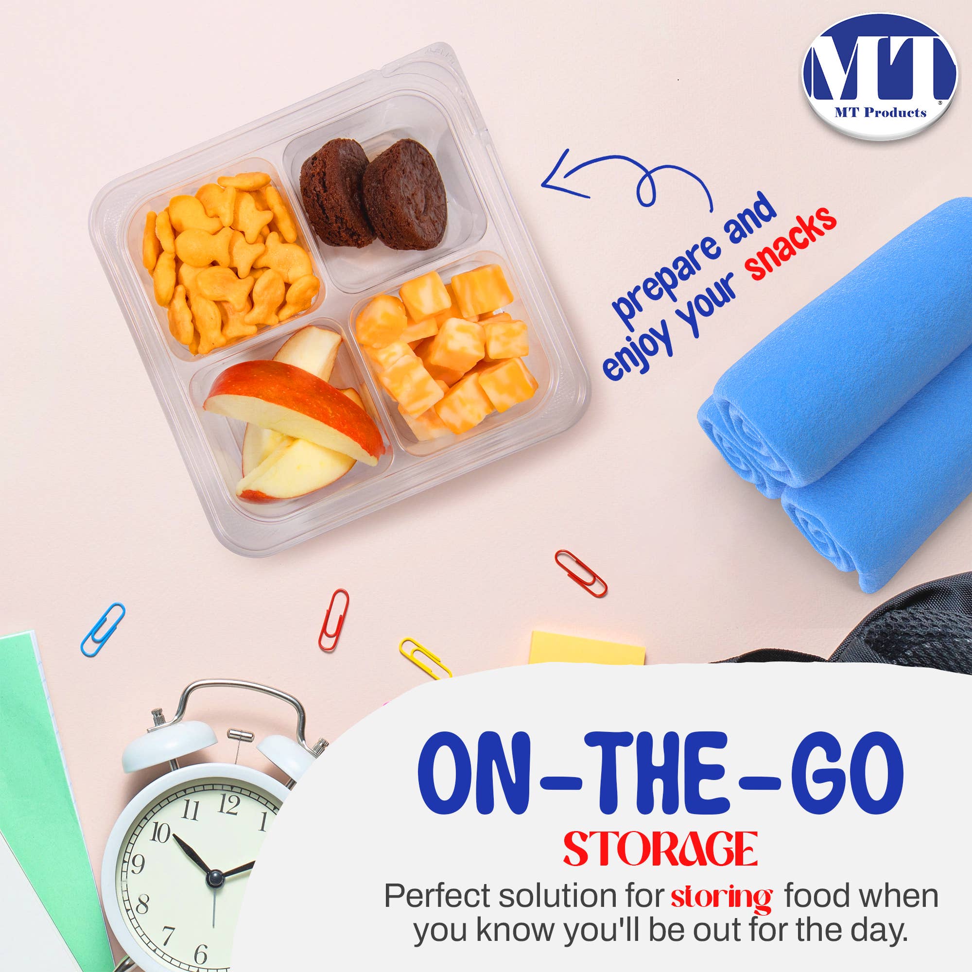 MT Products - Wholesale Food Storage Container - MT Products Plastic Bento Box Meal Prep Container3