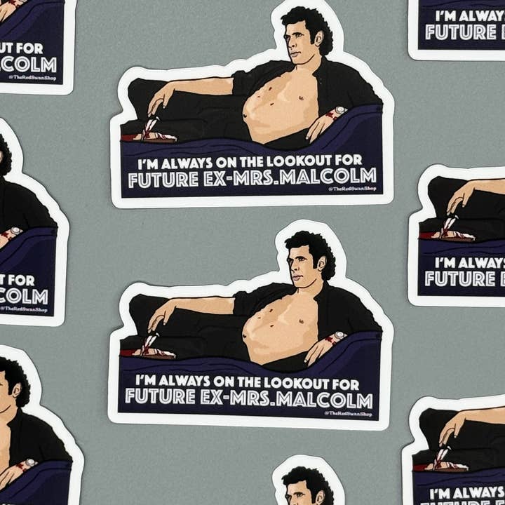 The Red Swan Shop – wholesale Sticker – Vinyl Decal - Jurassic Park - Ian Malcolm2
