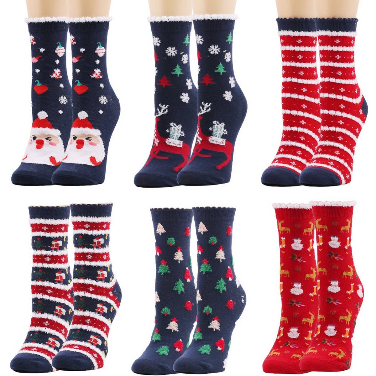 NINEXIS - Wholesale Socks - Women's - CWMS02687_CHRISTMAS WOMEN KNEE HIGH HOLIDAY SOCKS9