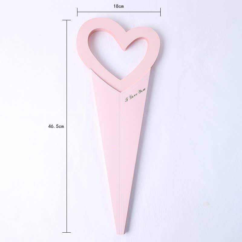 ByHome – wholesale Gift bag – 3 Colors LOVE Heart Flower Bouquet Paper Sleeve8