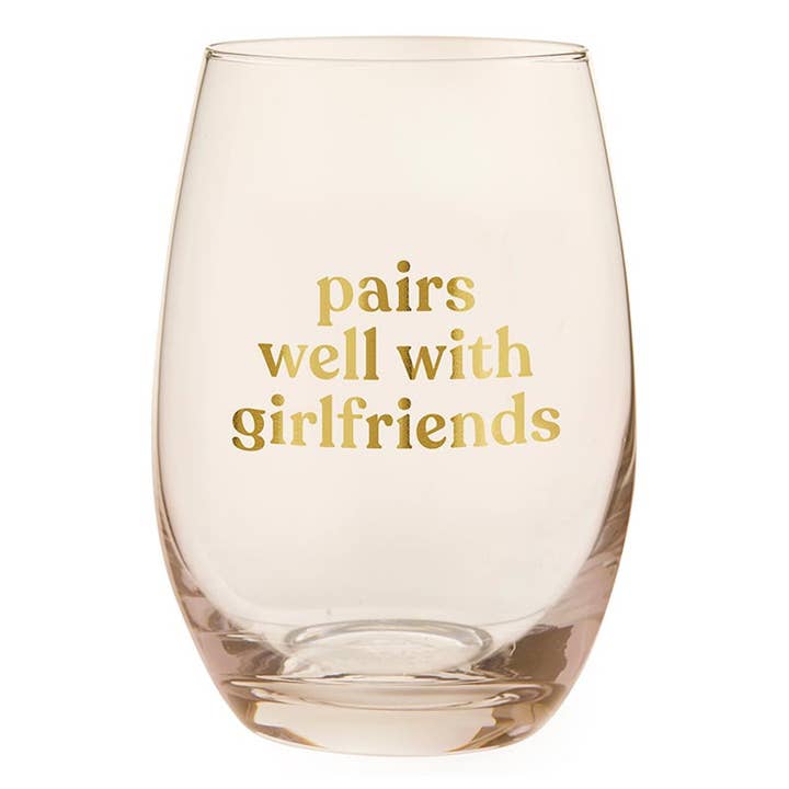 Santa Barbara Design Studio by Creative Brands - Wholesale Wine Glass - Stemless Wine Glass - Pairs Well with Girlfriends1