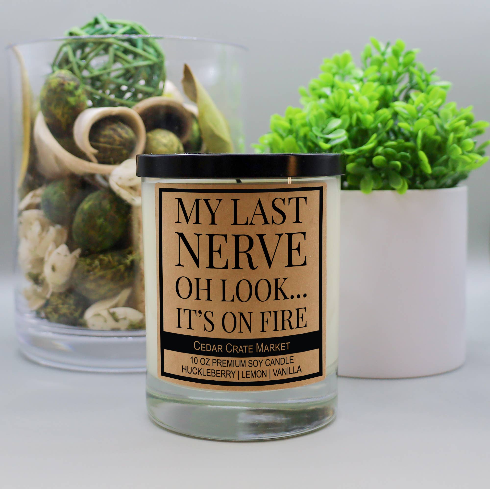Cedar Crate Market - Wholesale Jar/Filled Candle - My Last Nerve - Oh Look . . . It's on Fire Candle2