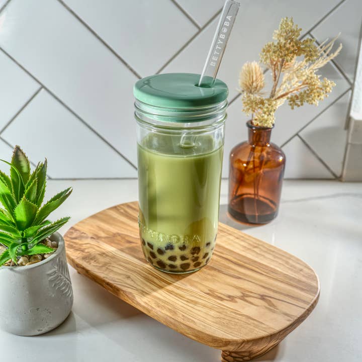 Betty Boba - Wholesale Drinking Glass/Cup - boba, smoothie, iced coffee, glass beverage tumbler set5