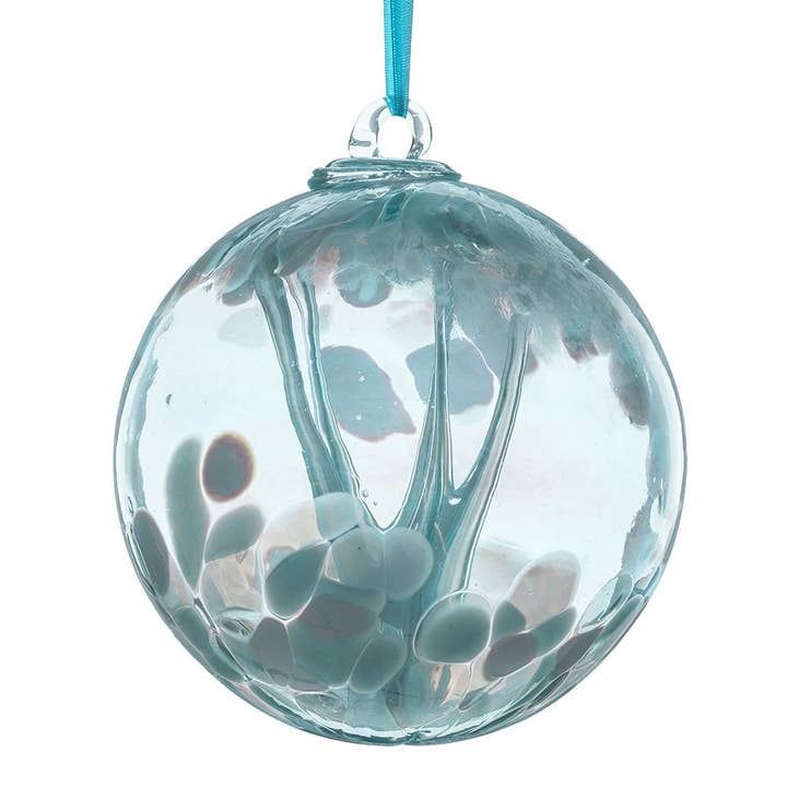 15cm Spirit Ball - Pastel Blue for wholesale by Sienna Glass