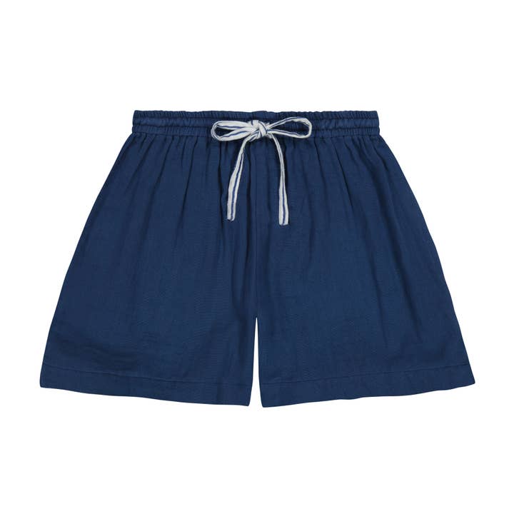 La Plage Boy's Drawstring Short Lapis Blue for wholesale by Mer St. Barth