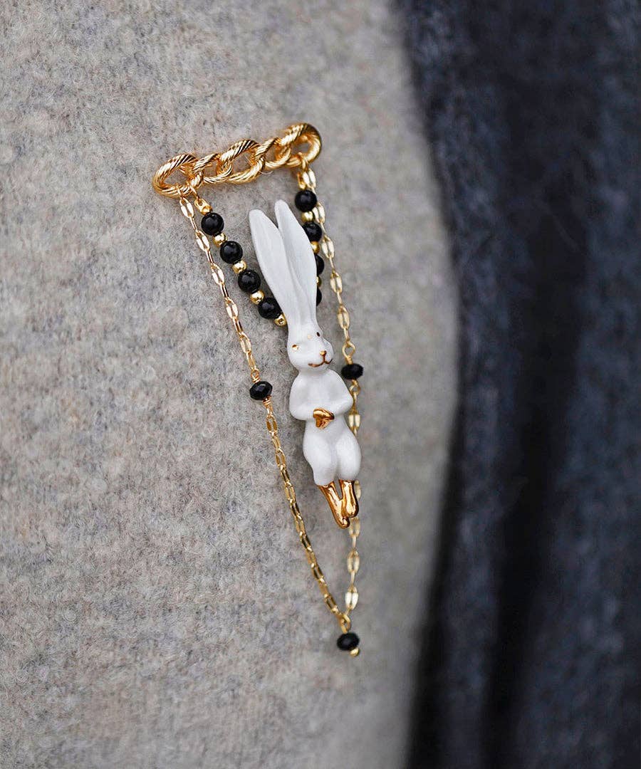 Vermilion Collection – wholesale Brosch – YIHE Keramikbroscher "Kanin"16