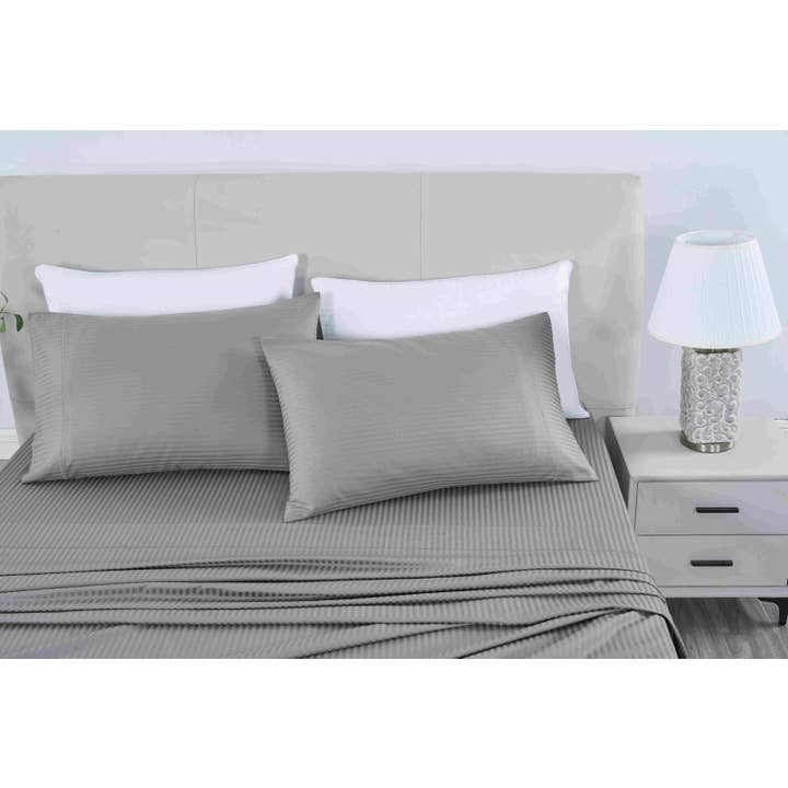 Bed Bath Fashions - Wholesale Sheet Set - Kathy Ireland 500 Thread Count Damask Stripe Sheet Set14