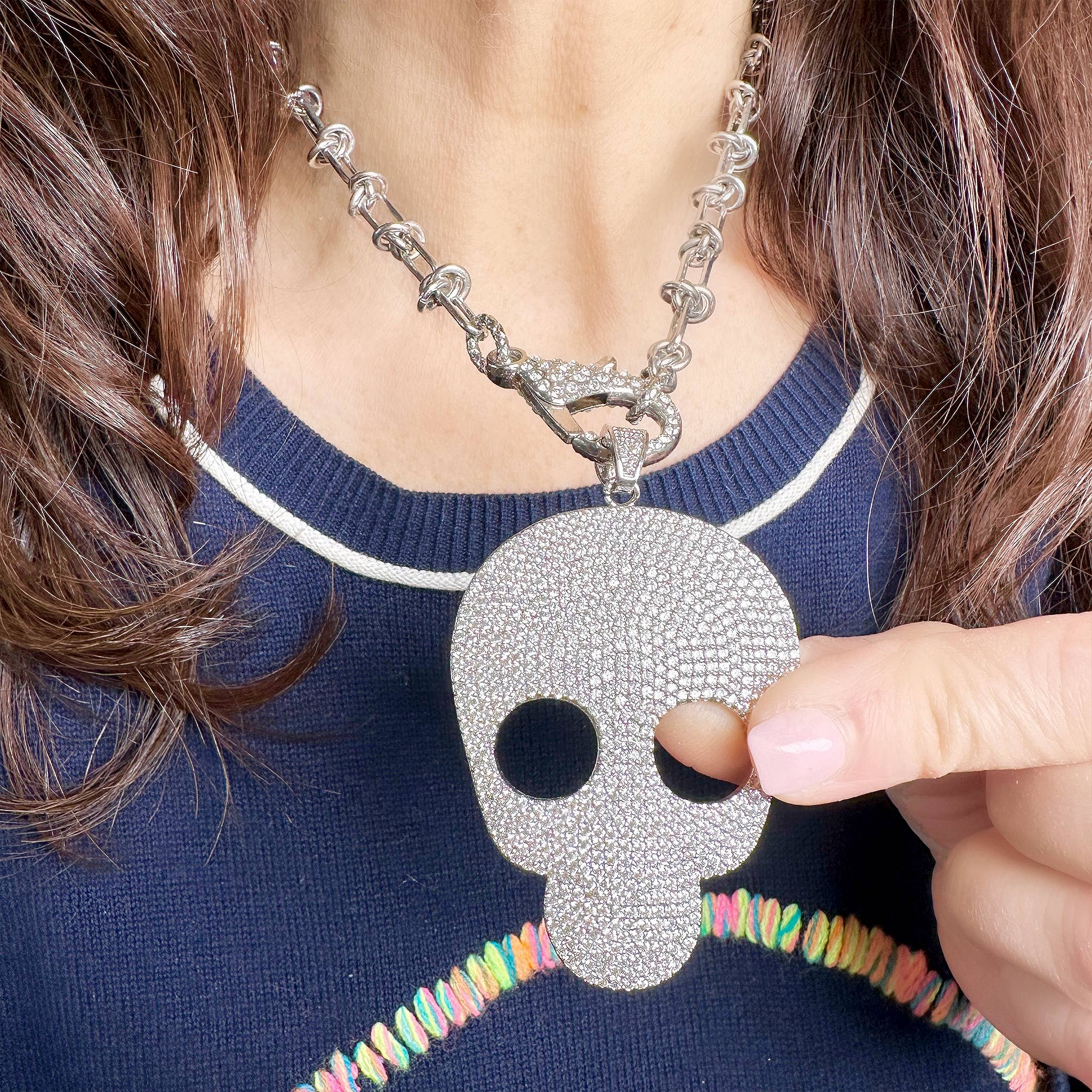 Love, Lisa - Wholesale Individual Charm/Pendant - Glamorous Pavé Skull Charm1