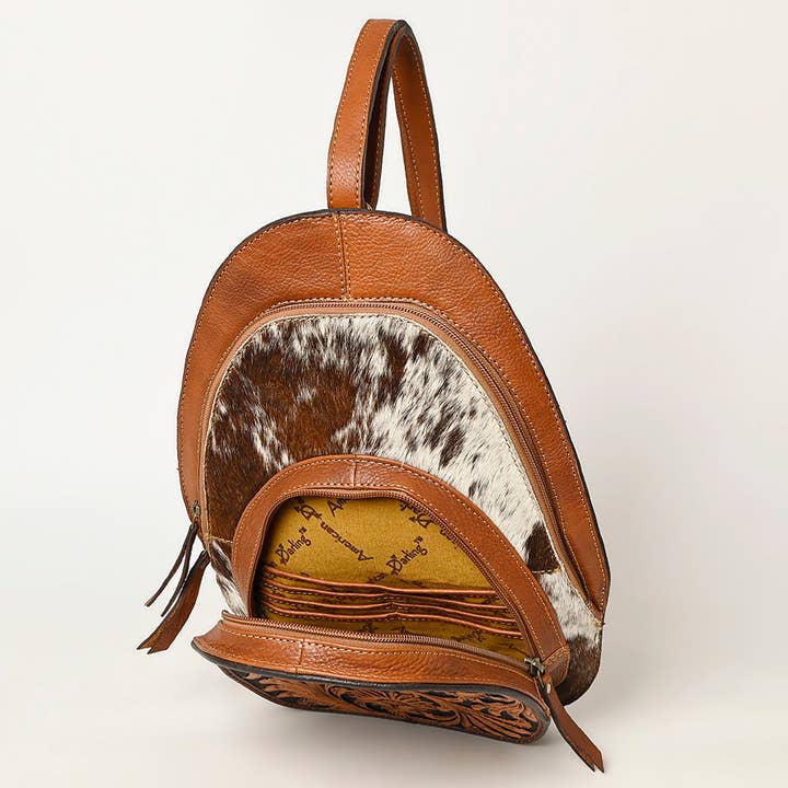 LS Western - Wholesale Backpack - Women's - ADBGA507 American Darling Western Cowhide & Tooled Leather Backpack Genuine Leather5