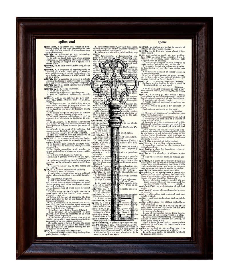 Fresh Prints of CT - Wholesale Art Print - Skeleton Key Dictionary Print1