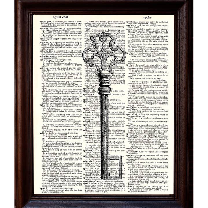 Fresh Prints of CT - Wholesale Art Print - Skeleton Key Dictionary Print1