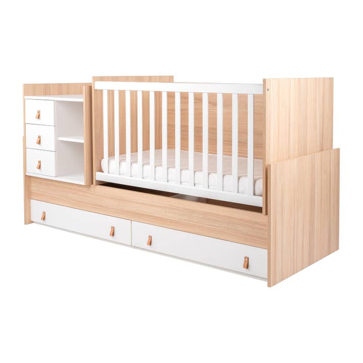 Cuna multifuncional de aglomerado Lorena color Madera para venta al por mayor de Kikkaboo