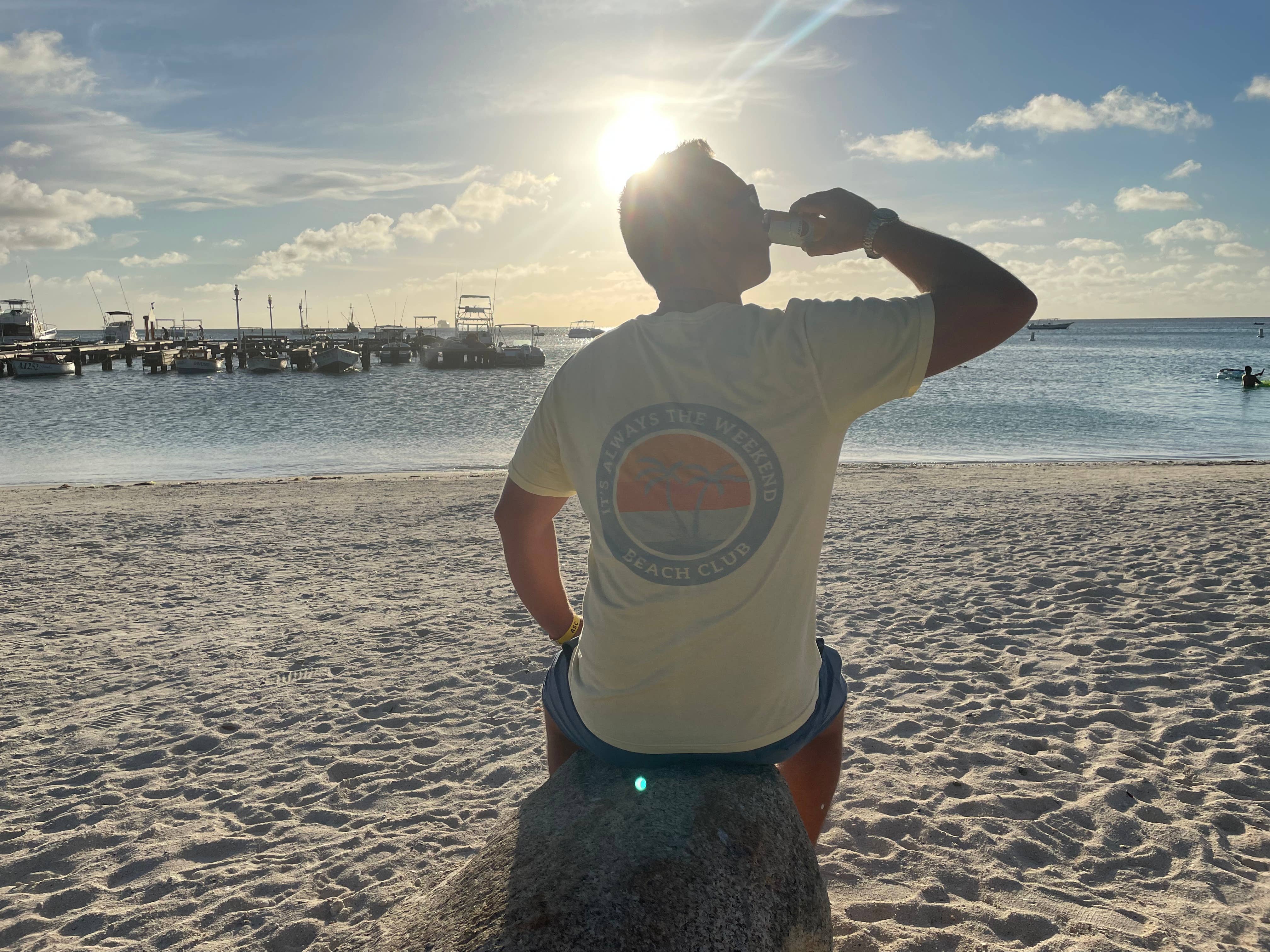 it’s always the weekend® - Wholesale Screen Printed T-Shirt - Unisex - Beach Club Graphic Tee Coastal Weekend Lifestyle Shirt Tee2