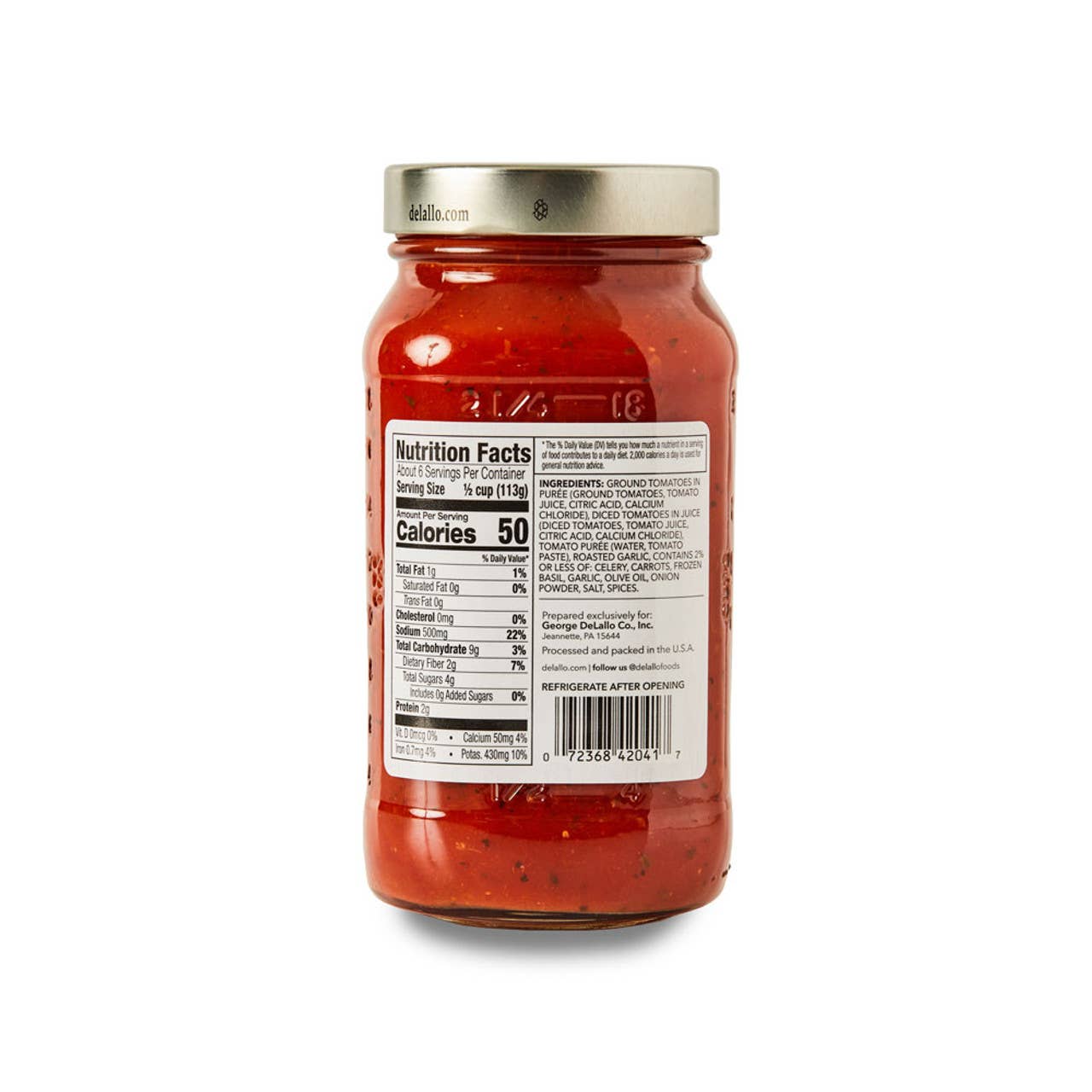 Delallo - Vente Sauces pour pâtes - Sauce Tomate à l'Ail Rôti en Bocal (Carré)1