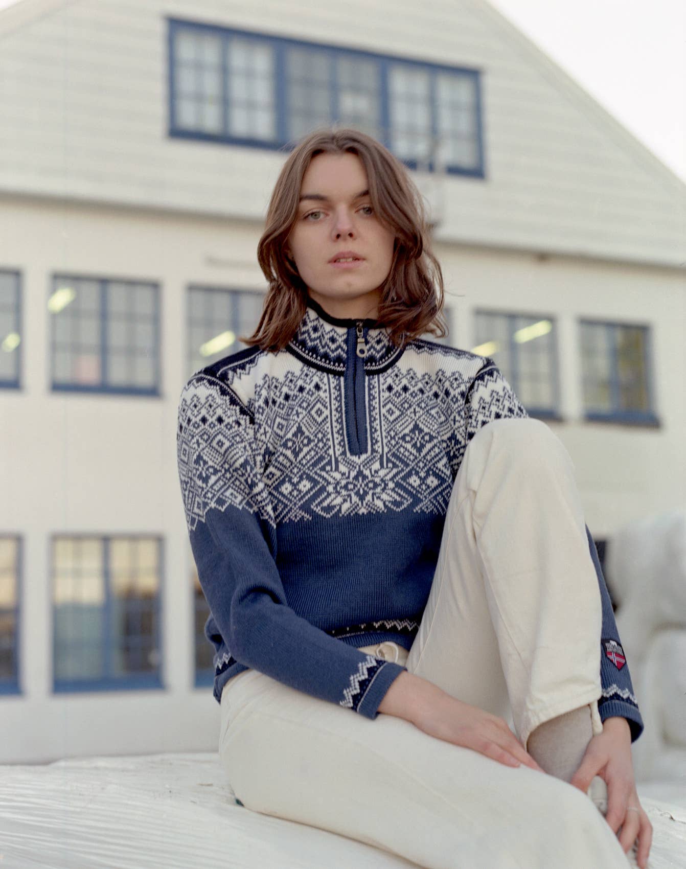 Norlender Knitwear AS - Venta al por mayor Jersey de punto - Unisex - Suéter de esquí Narvik con media cremallera y cuello forrado1