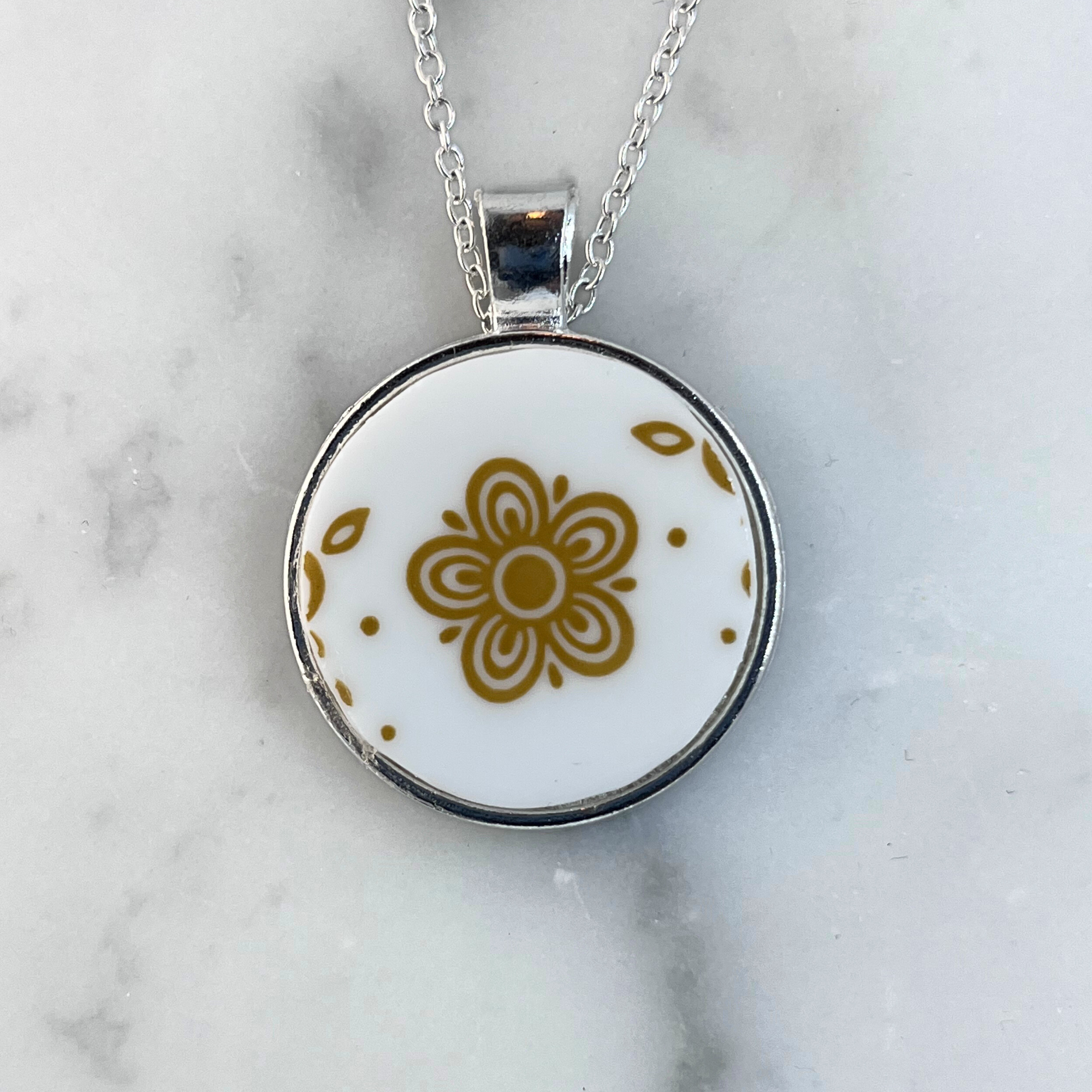 Soft Lavender - Wholesale Pendant/Charm Necklace - One of a Kind Pendant Necklace • Broken Plate Necklace7