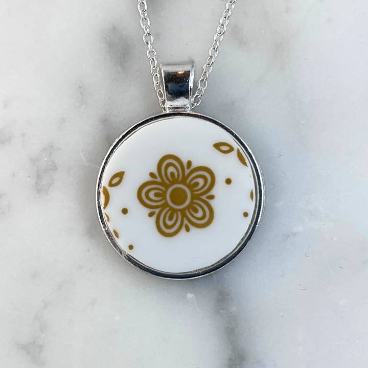 Soft Lavender - Wholesale Pendant/charm necklace - One of a Kind Pendant Necklace • Broken Plate Necklace7