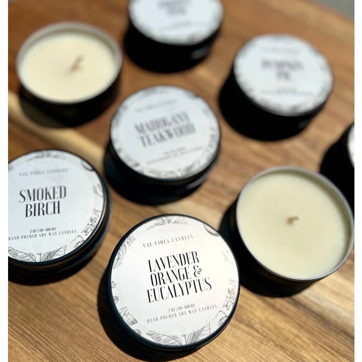 Val Viola Candles - Wholesale Travel Candles - Travel Tin Soy Candle – 2 oz | Mini Aromatherapy Candle3