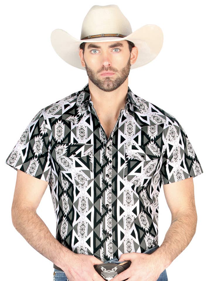 Camisa El General Western - Cinza 44459 por atacado de El General Western Wear