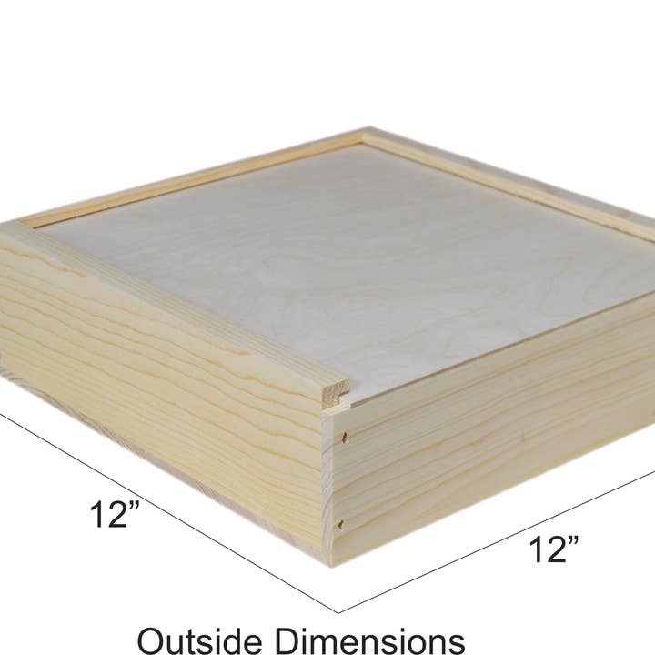 632 ❃ おすそ分けBOX Wooden Slide Top Box 12x12x6 (Bulk) for your store - Faire
