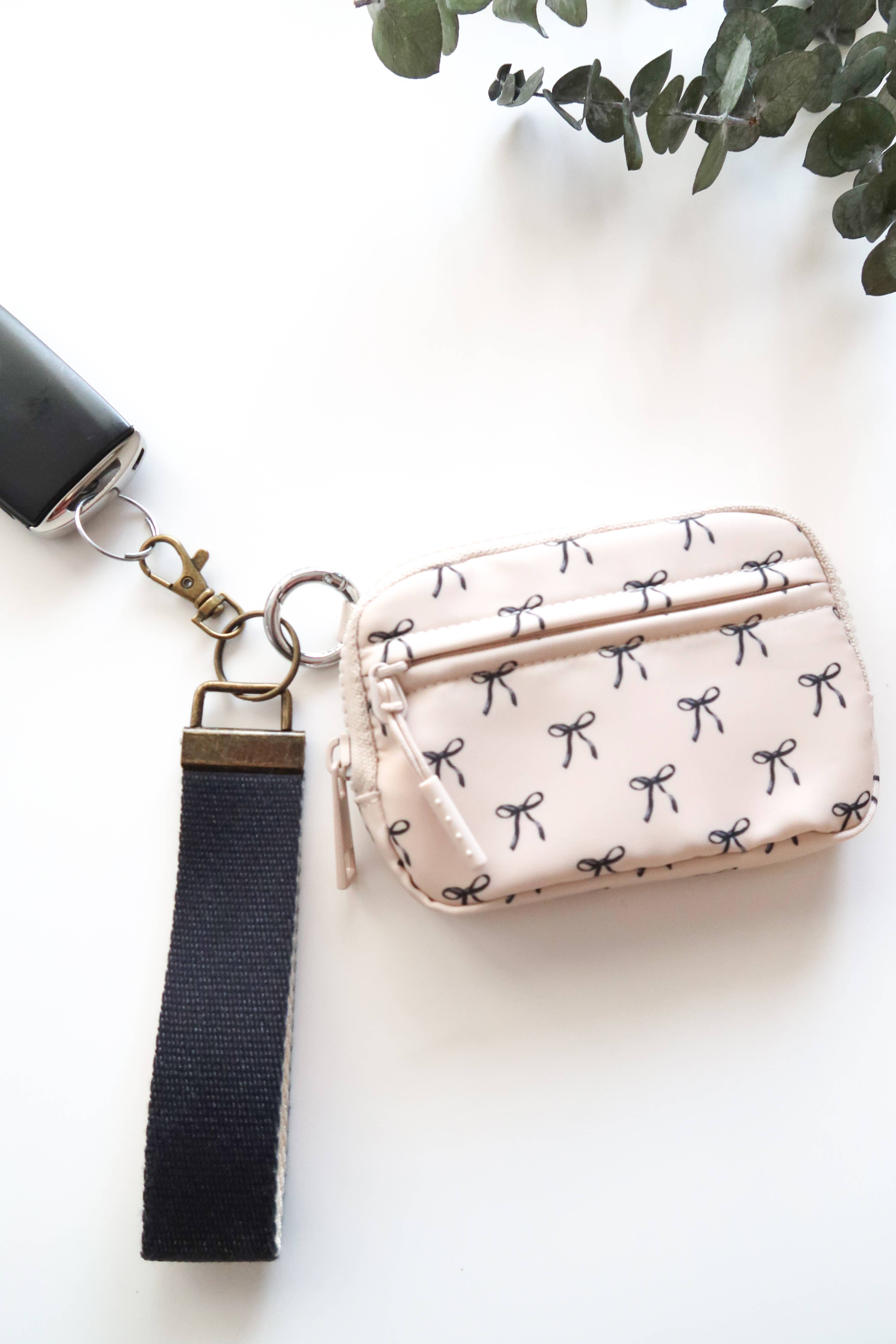 Frederick Family Co. - Wholesale Wallet - Women's - Bow Keychain Wallet with Wrist Lanyard, Compact Card Holder 10