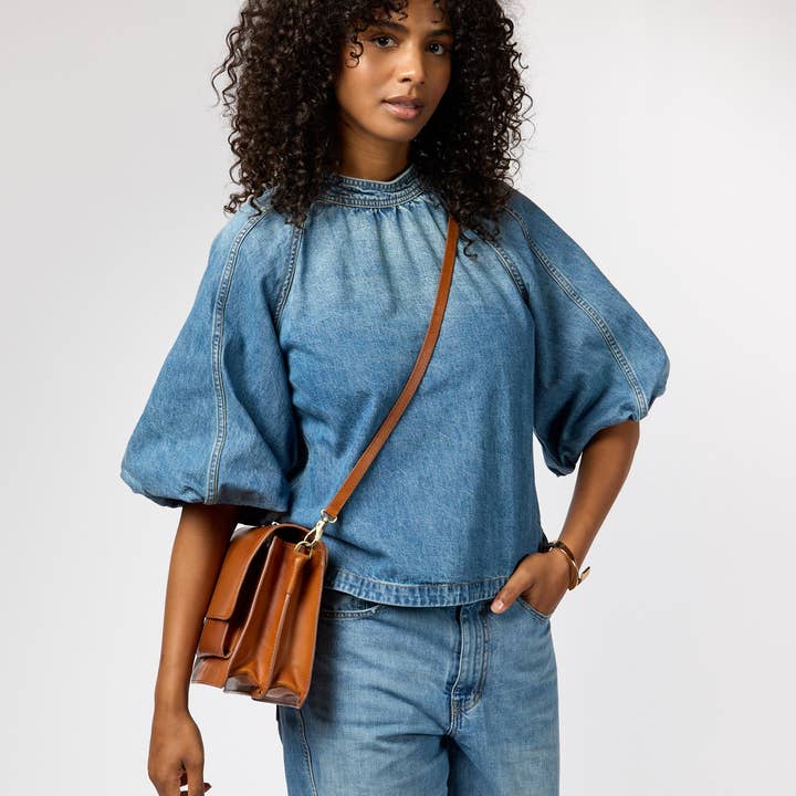 O My Bag - Wholesale Crossbody Bag - Women's - Harper - Cognac Classic Leather7