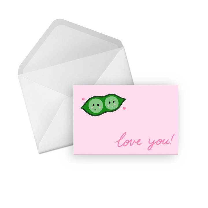Evesdrop Designs - Wholesale Love card - Two Peas in a Pod Greeting Card1