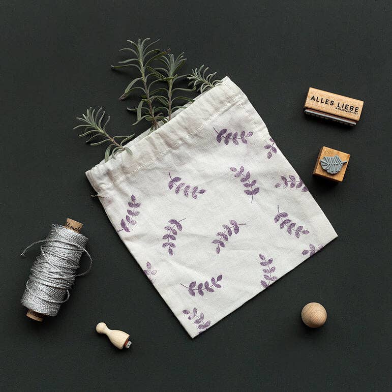 Perlenfischer - Wholesale Rubber/Decorative Stamp - 5x Stamp | Leaf Branch1