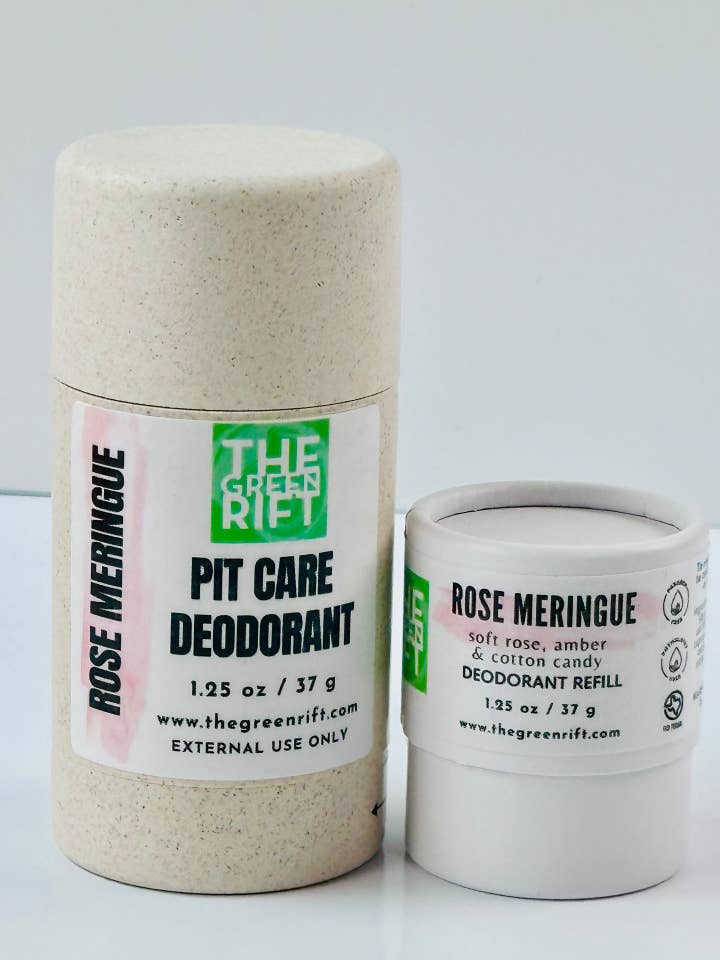 Rose Meringue Pit Care Deodorant, Eco-Friendly Refillable for wholesale by The Green Rift