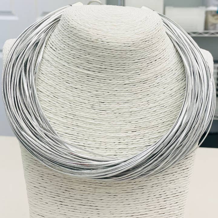 TWO FORTY TWO - Vente Collier maille et chaîne - CHIC - Cordon en simili cuir (argent) NK6110