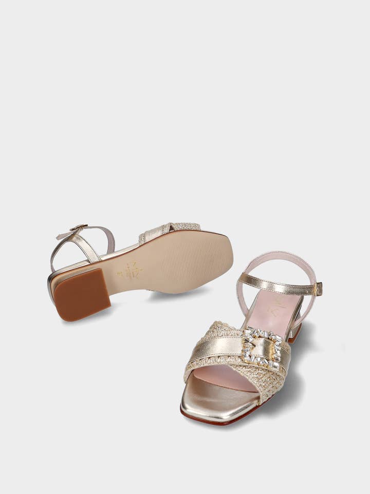 MLV Portuguese Shoes - Vente Sandales – femme - Sandales à Talons Bas Carol 13 Noir - Printemps Été 20253